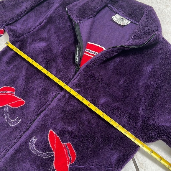 Black Mountain Outdoor Heavy Fleece Jacket Vintage‎ Purple Chic Red Hat Society - Picture 8 of 9